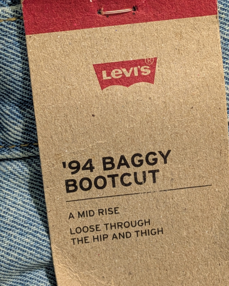 Женские джинсы 94 Baggy Bootcut Levi's 1162621123 (Голубой 30)