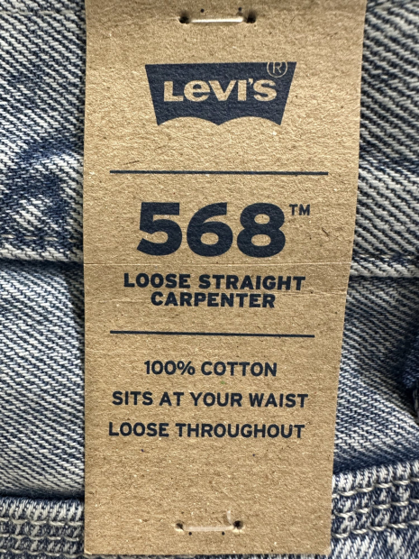 Чоловічі джинси Levi's 568 Loose Straight Carpenter 1162684711 (Блакитний 38W 32L)
