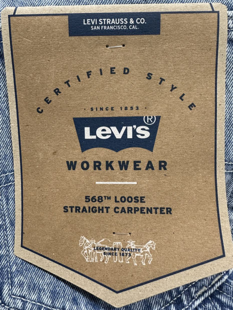 Чоловічі джинси Levi's 568 Loose Straight Carpenter 1162684711 (Блакитний 38W 32L)