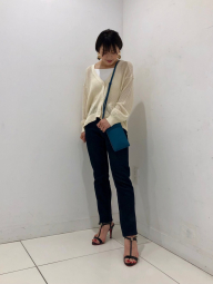Узкие прямые джинсы стрейч Uniqlo 1159843406 (Черный 34)
