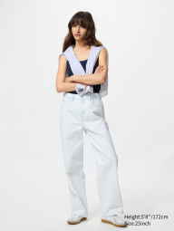 Широкие джинсы UNIQLO 1159839887 (Голубой W28 L31)