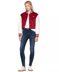 Женские джинсы скинни Tommy Hilfiger со средней посадкой 1159840145 (Синий W27 L30)