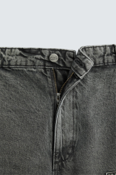 Мужские широкие джинсы ZARA 1159842915 (Серый 42)