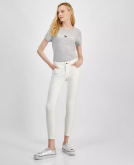 Укороченные джинсы скинни Tommy Hilfiger со средней посадкой 1159843537 (Белый 12)