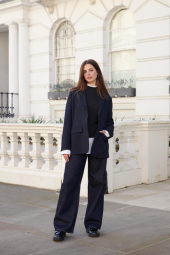 Джинсы Baggy Fit с низкой талией Uniqlo 1159843561 (Синий W26 L29)
