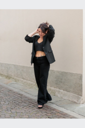 Джинси Baggy Fit з низькою талією Uniqlo 1159843926 (Чорний W28 L31)