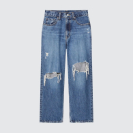 Широкие джинсы Uniqlo 1159844165 (Синий 25)