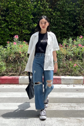Широкі джинси Uniqlo 1159844165 (Синій 25)