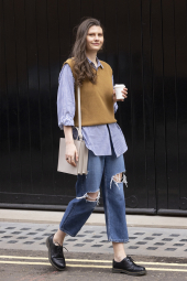 Широкі джинси Uniqlo 1159844165 (Синій 25)