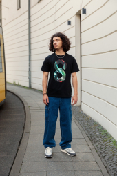 Мужские широкие джинсы-карго UNIQLO 1159844529 (Голубой XL)