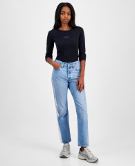 Женские джинсы 501 Levi's с блестящими лампасами 1159845302 (Синий W24 L30)