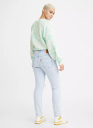 Женские джинсы Levi's 501 Skinny с рваными деталями 1159845650 (Голубой W33 L30)