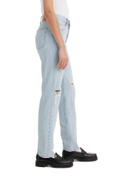 Стильные женские джинсы 501 Original Levi's рванные детали 1159846689 (Голубой W27 L30)