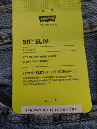 Чоловічі джинси 511 Slim Levi's 1159850410 (Синій W40 L32)