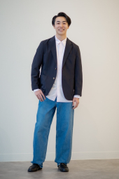 Чоловічі джинси широкі UNIQLO 1159851148 (Синій 33)