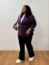 Джинсы-клеш UNIQLO 1159851846 (Черный L)