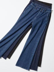 Женские джинсы-клеш UNIQLO 1159851862 (Синий L)