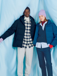 Женские джинсы-клеш UNIQLO 1159851862 (Синий L)