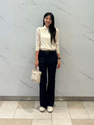 Женские джинсы-клеш UNIQLO 1159851862 (Синий L)