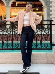 Женские джинсы-клеш UNIQLO 1159851862 (Синий L)