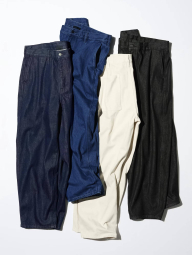 Мужские широкие джинсы UNIQLO 1159852145 (Синий M)