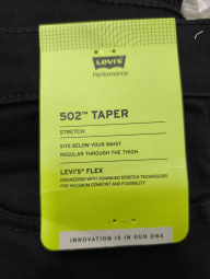 Мужские джинсы 502 Flex Taper Levi's 1159853105 (Черный 34W 34L)