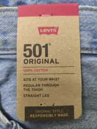 Мужские джинсы Levi's 501 Original Fit 1159853109 (Голубой 36W 34L)