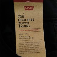 Женские джинсы Levi's 720 скинни 1159854484 (Черный W26 L30)