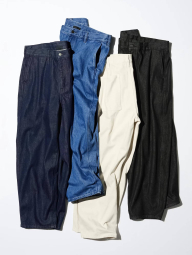 Широкі джинси UNIQLO 1159855119 (Синій M)