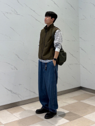 Широкі джинси UNIQLO 1159855119 (Синій M)