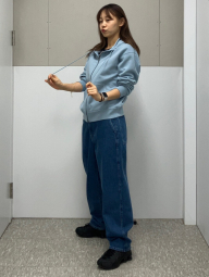 Широкі джинси UNIQLO 1159855119 (Синій M)