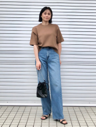 Женские прямые джинсы Uniqlo 1159855805 (Голубой 27)