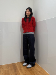 Женские прямые джинсы Uniqlo 1159855811 (Синий 27)