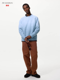 Мужские прямые джинсы JW ANDERSON and UNIQLO 1159855958 (Коричневый 40)