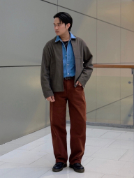 Мужские прямые джинсы JW ANDERSON and UNIQLO 1159855958 (Коричневый 40)