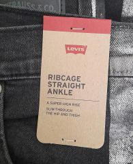 Женские джинсы Levi's Ribcage Straight Ankle 1159856446 (Серый W31 L27)
