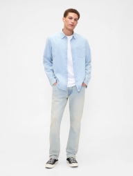 Мужские прямые джинсы GAP 1159856612 (Голубой 31W 30L)