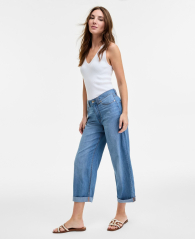 Укороченные женские джинсы Tommy Hilfiger из тонкого денима 1159856994 (Синий 8)