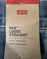 Мужские джинсы Levi's 565 Loose Straight 1159857201 (Синий 42W 30L)