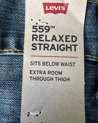 Мужские джинсы Levi's 559 Relaxed Straight 1159857204 (Синий 40W 34L)