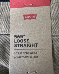 Мужские джинсы Levi's 565 Loose Straight 1159857332 (Коричневый 34W 32L)