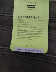 Чоловічі джинси Levi's 514 Straight Fit 1159857340 (Сірий 38W 30L)