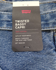 Укороченные джинсы Twisted Baggy Levi's капри 1159857358 (Синий 36)