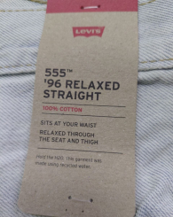 Чоловічі джинси Levi's 555 '96 Relaxed Straight 1159858007 (Блакитний 38W 32L)