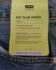 Мужские джинсы 512 Slim Taper Levi's 1159858866 (Синий 32W 34L)