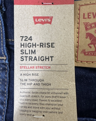 Джинси Tailored 724 Straight Levi's 1159859043 (Синій W24 L32)