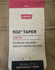 Мужские джинсы Levi's 502 Taper 1159859047 (Коричневый 38W 30L)
