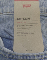 Чоловічі джинси 511 Slim Levi's 1159859639 (Блакитний 32W 32L)