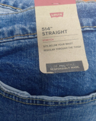 Мужские джинсы Levi's 514 Straight 1159862654 (Синий 34W 36L)