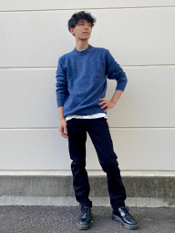 Джинсы из эластичной ткани UNIQLO 1159863634 (Черный 34W 34L)